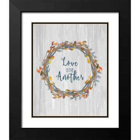 Love one Another Black Modern Wood Framed Art Print with Double Matting by Kimberly, Allen