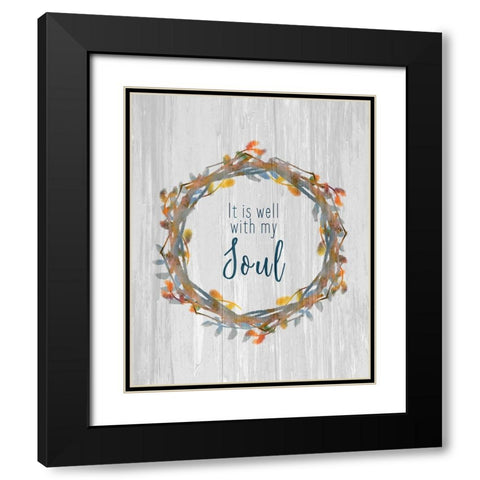 It is Well Black Modern Wood Framed Art Print with Double Matting by Kimberly, Allen