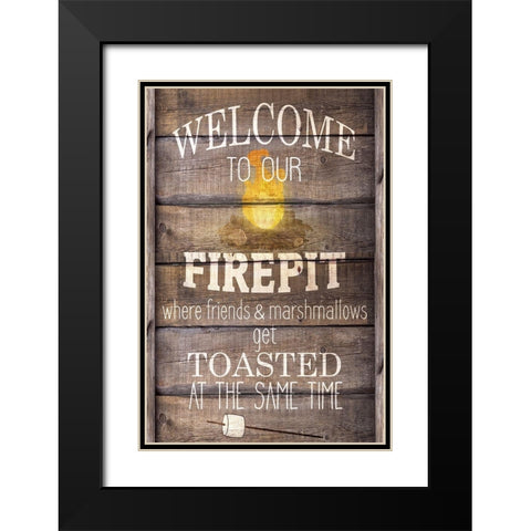 Welcome to our Firepit Black Modern Wood Framed Art Print with Double Matting by Kimberly, Allen