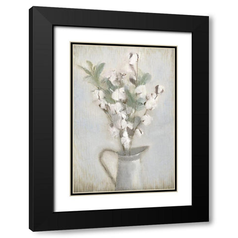 Cotton Bouquet Black Modern Wood Framed Art Print with Double Matting by Kimberly, Allen