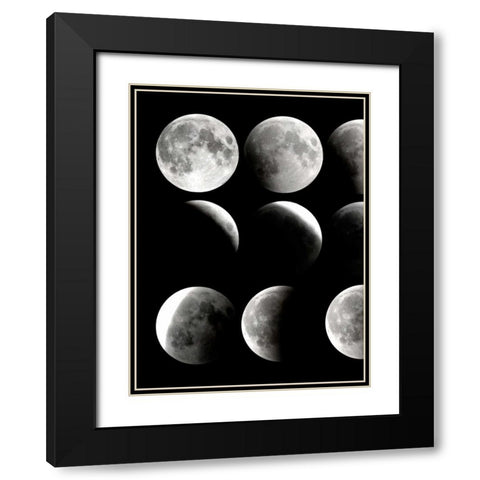 Moon Phase 1 Black Modern Wood Framed Art Print with Double Matting by Allen, Kimberly