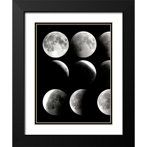 Moon Phase 1 Black Modern Wood Framed Art Print with Double Matting by Allen, Kimberly
