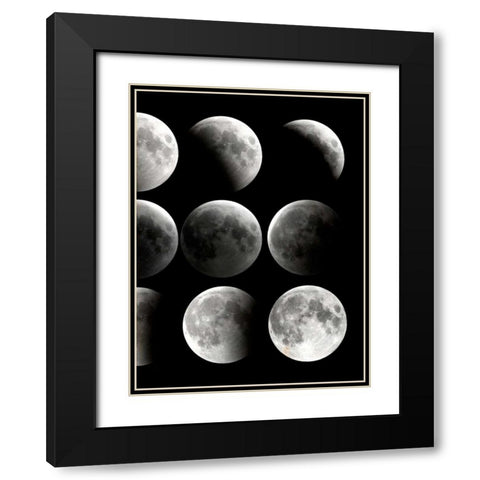 Moon Phase 2 Black Modern Wood Framed Art Print with Double Matting by Allen, Kimberly