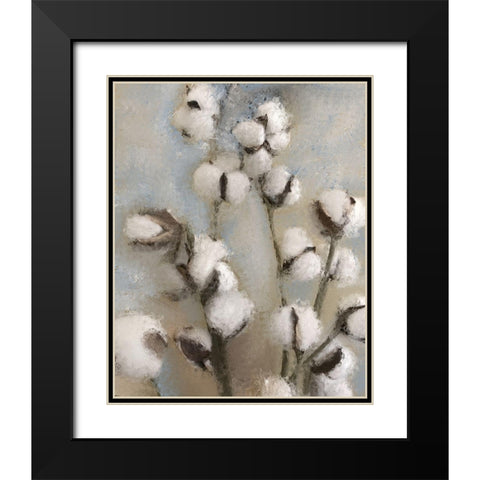 Sprays of Cotton 1 Black Modern Wood Framed Art Print with Double Matting by Kimberly, Allen