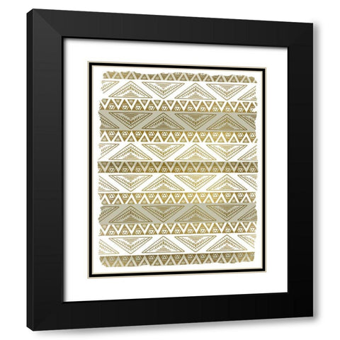 Patterned Gold Black Modern Wood Framed Art Print with Double Matting by Kimberly, Allen