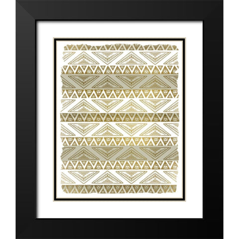 Patterned Gold Black Modern Wood Framed Art Print with Double Matting by Kimberly, Allen
