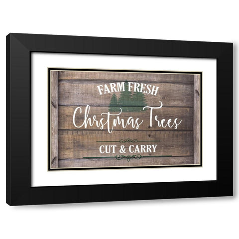 Farm Fresh Christmas Trees Black Modern Wood Framed Art Print with Double Matting by Kimberly, Allen
