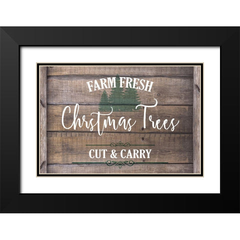Farm Fresh Christmas Trees Black Modern Wood Framed Art Print with Double Matting by Kimberly, Allen