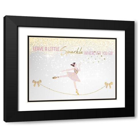 Leave a LIttle Sparkle v1 Black Modern Wood Framed Art Print with Double Matting by Kimberly, Allen