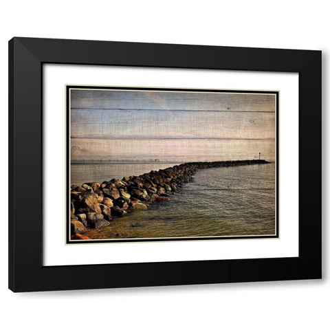 Rock Path Black Modern Wood Framed Art Print with Double Matting by Allen, Kimberly