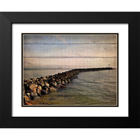 Rock Path Black Modern Wood Framed Art Print with Double Matting by Allen, Kimberly