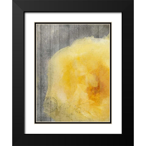 Yellow Bloom Black Modern Wood Framed Art Print with Double Matting by Allen, Kimberly