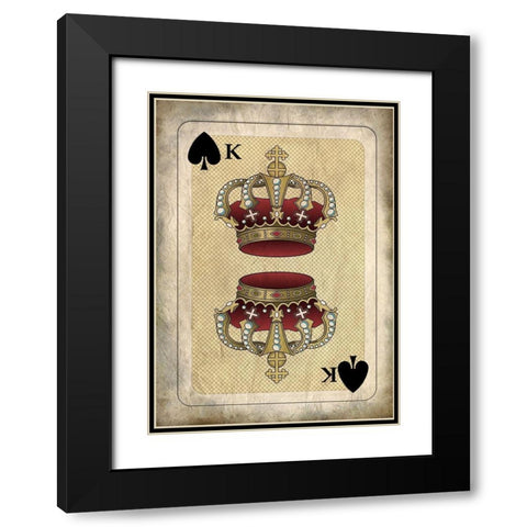 Crowns 1 Black Modern Wood Framed Art Print with Double Matting by Kimberly, Allen