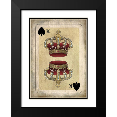 Crowns 1 Black Modern Wood Framed Art Print with Double Matting by Kimberly, Allen