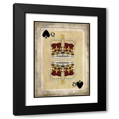 Crowns 2 Black Modern Wood Framed Art Print with Double Matting by Kimberly, Allen