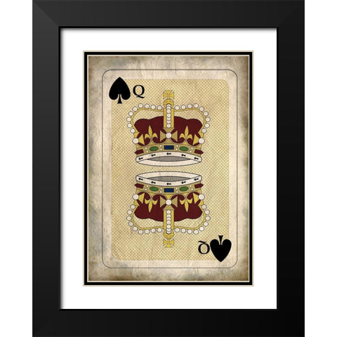 Crowns 2 Black Modern Wood Framed Art Print with Double Matting by Kimberly, Allen