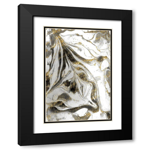 Rivers of Gold Black Modern Wood Framed Art Print with Double Matting by Kimberly, Allen
