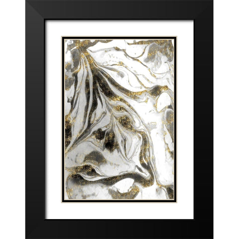 Rivers of Gold Black Modern Wood Framed Art Print with Double Matting by Kimberly, Allen