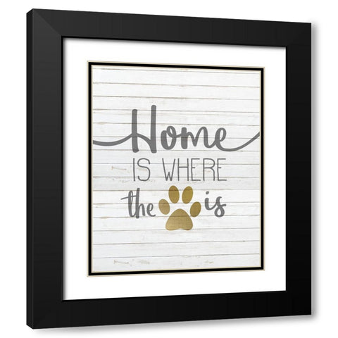 Where is Home Black Modern Wood Framed Art Print with Double Matting by Kimberly, Allen