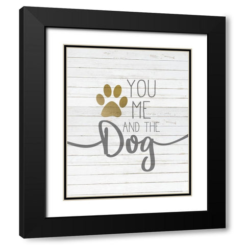 You and Me Black Modern Wood Framed Art Print with Double Matting by Kimberly, Allen