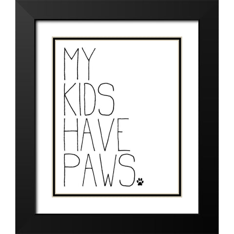 My Kids v2 Black Modern Wood Framed Art Print with Double Matting by Allen, Kimberly