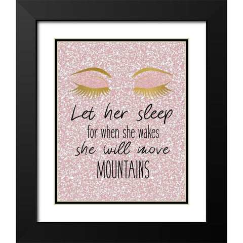 Sleep Black Modern Wood Framed Art Print with Double Matting by Kimberly, Allen