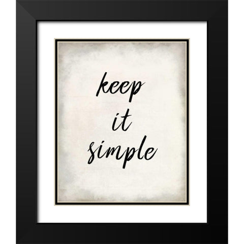 Keep it Simple Black Modern Wood Framed Art Print with Double Matting by Allen, Kimberly