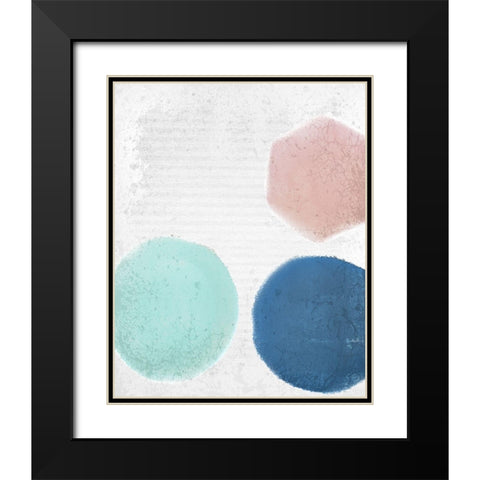 Tri Color 2 Black Modern Wood Framed Art Print with Double Matting by Kimberly, Allen