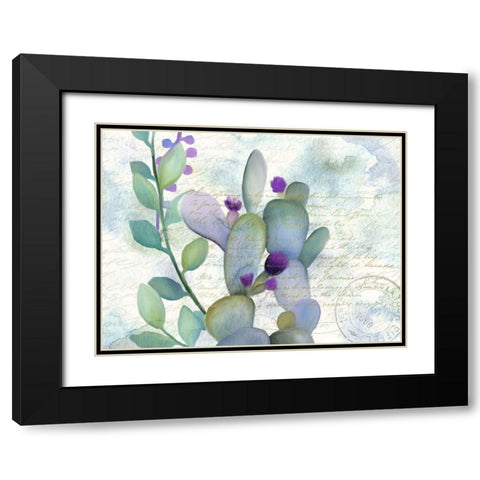Watercolor Floral 3 Black Modern Wood Framed Art Print with Double Matting by Kimberly, Allen
