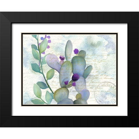 Watercolor Floral 3 Black Modern Wood Framed Art Print with Double Matting by Kimberly, Allen