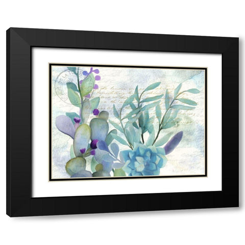 Watercolor Floral 4 Black Modern Wood Framed Art Print with Double Matting by Kimberly, Allen