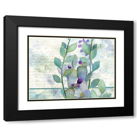 Watercolor Floral 7 Black Modern Wood Framed Art Print with Double Matting by Kimberly, Allen