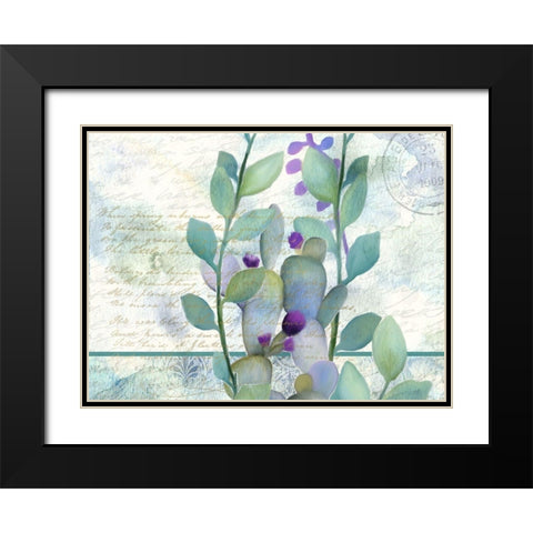Watercolor Floral 7 Black Modern Wood Framed Art Print with Double Matting by Kimberly, Allen