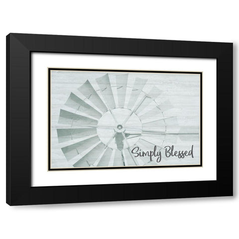Simply Blessed 1 Black Modern Wood Framed Art Print with Double Matting by Kimberly, Allen