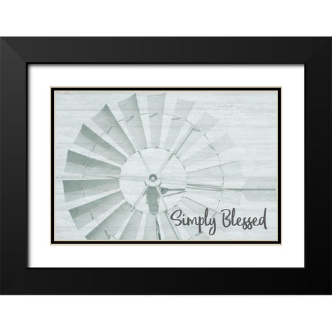 Simply Blessed 1 Black Modern Wood Framed Art Print with Double Matting by Kimberly, Allen
