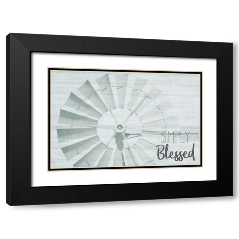 Simply Blessed 2 Black Modern Wood Framed Art Print with Double Matting by Kimberly, Allen
