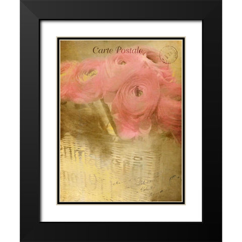 Blooming Basket Black Modern Wood Framed Art Print with Double Matting by Allen, Kimberly