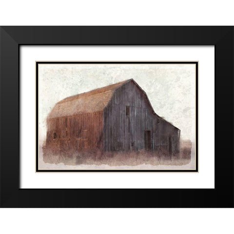 At the Barn Black Modern Wood Framed Art Print with Double Matting by Kimberly, Allen
