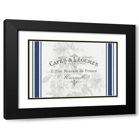 Cafes Black Modern Wood Framed Art Print with Double Matting by Kimberly, Allen