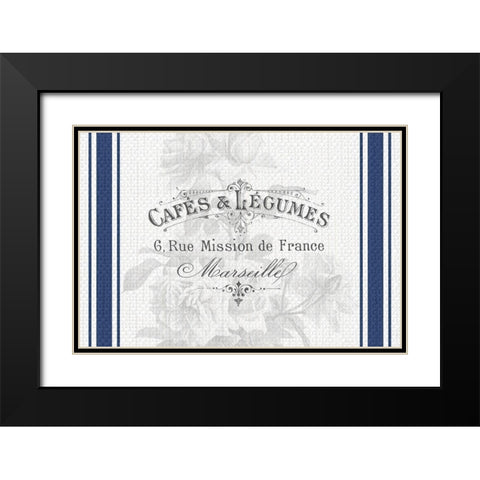 Cafes Black Modern Wood Framed Art Print with Double Matting by Kimberly, Allen