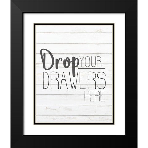 In the Laundry 1 Black Modern Wood Framed Art Print with Double Matting by Kimberly, Allen