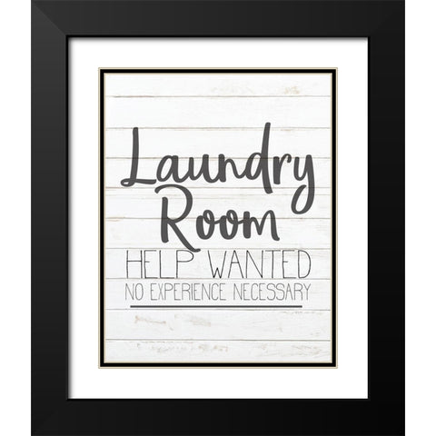 In the Laundry 5 Black Modern Wood Framed Art Print with Double Matting by Kimberly, Allen