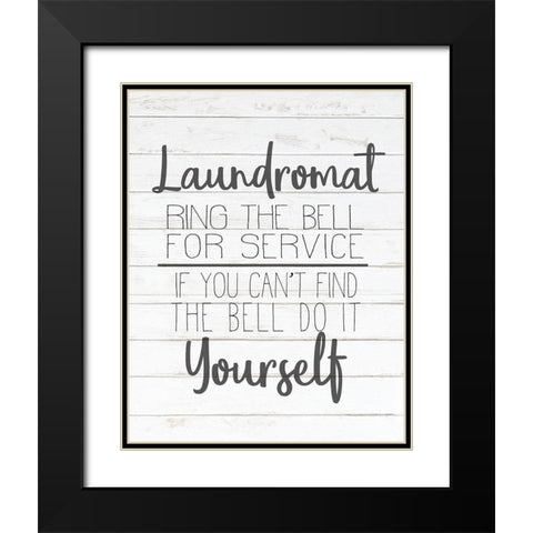 In the Laundry 6 Black Modern Wood Framed Art Print with Double Matting by Kimberly, Allen