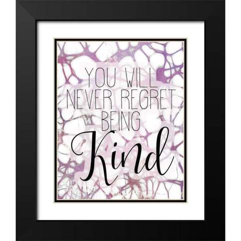 Be Kind 3 Black Modern Wood Framed Art Print with Double Matting by Kimberly, Allen