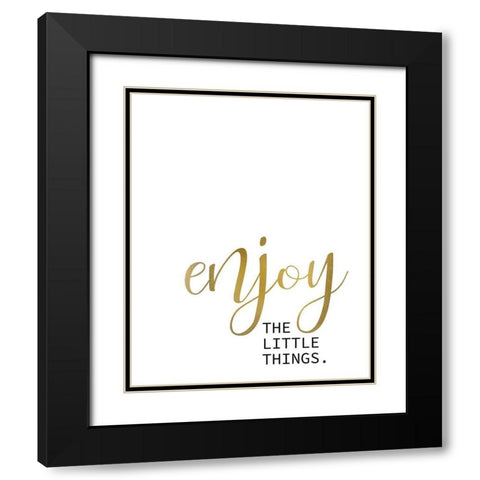 Live Enjoy 2 Black Modern Wood Framed Art Print with Double Matting by Kimberly, Allen