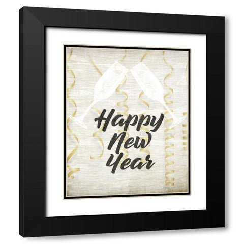 Happy Holidays 4 Black Modern Wood Framed Art Print with Double Matting by Kimberly, Allen