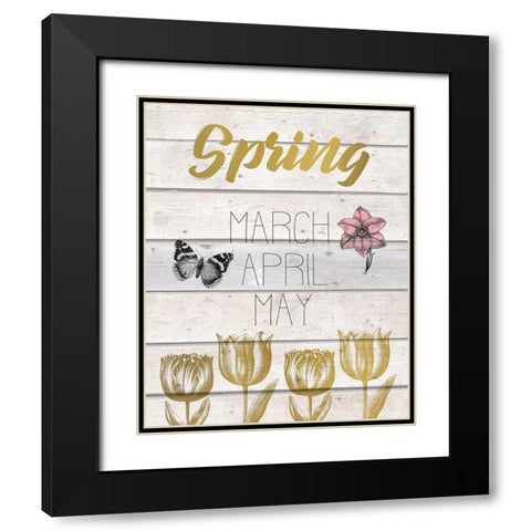 The Seasons 2 Black Modern Wood Framed Art Print with Double Matting by Kimberly, Allen