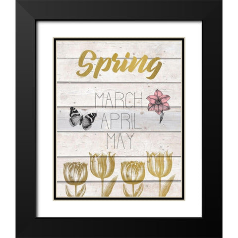 The Seasons 2 Black Modern Wood Framed Art Print with Double Matting by Kimberly, Allen