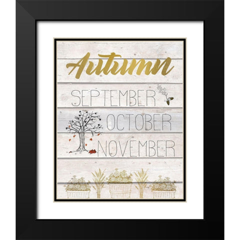 The Seasons 4 Black Modern Wood Framed Art Print with Double Matting by Kimberly, Allen