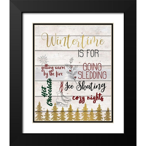 Seasons A Black Modern Wood Framed Art Print with Double Matting by Kimberly, Allen